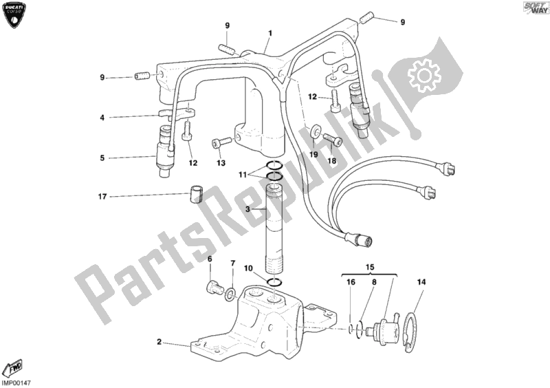 Toutes les pièces pour le Tuyau De Livraison du Ducati Superbike 998 RS 2003